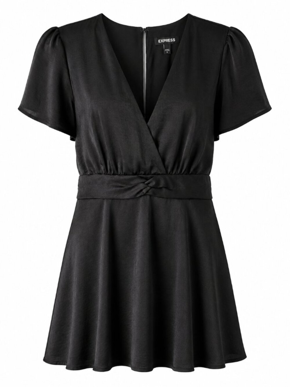 Express Black Short Sleeve Romper (Size 6)